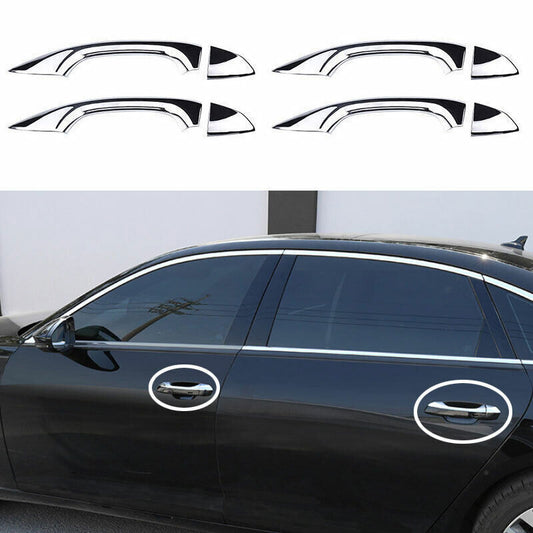 for Audi A6 2019-2024 ABS Chrome Exterior Outside Door Handle Molding Cover Trim