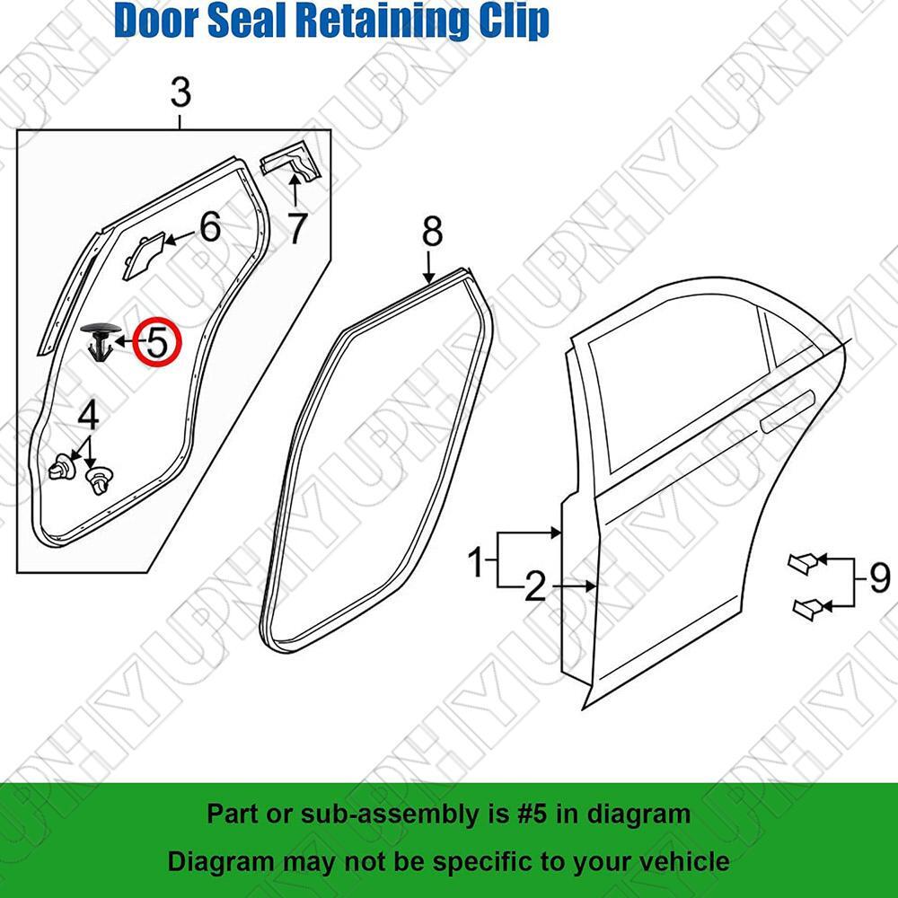 10¡Á Weatherstrip Retaining Clip 8085089922 for Nissan Versa for Infiniti FX35 for Mazda3