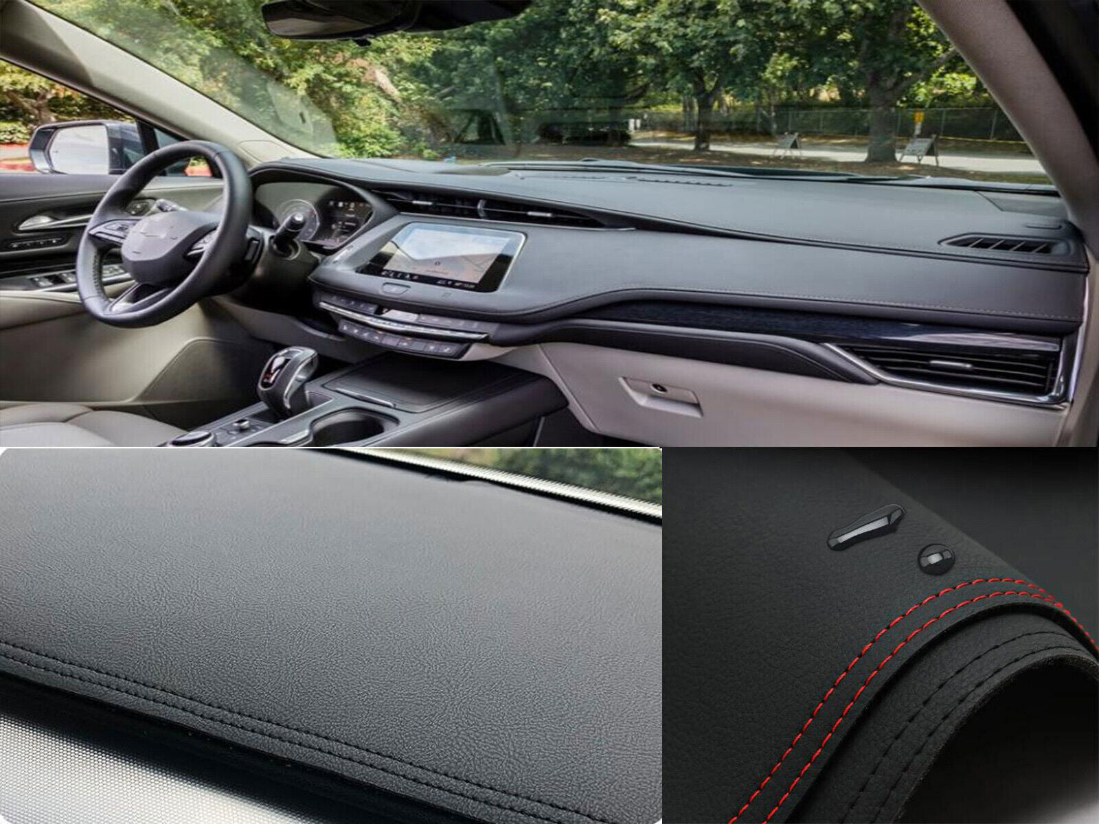 1X PU leather Dashboard Dash Mat Non-slip DashMat Shade for Cadillac XT4 2019-23