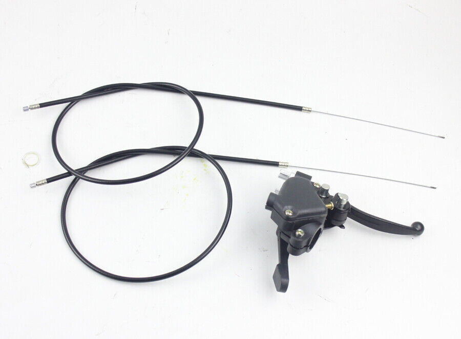 Dual Brake Cables Thumb Throttle Lever for Mini 2 stroke ATV Quad 43cc 47cc 49c