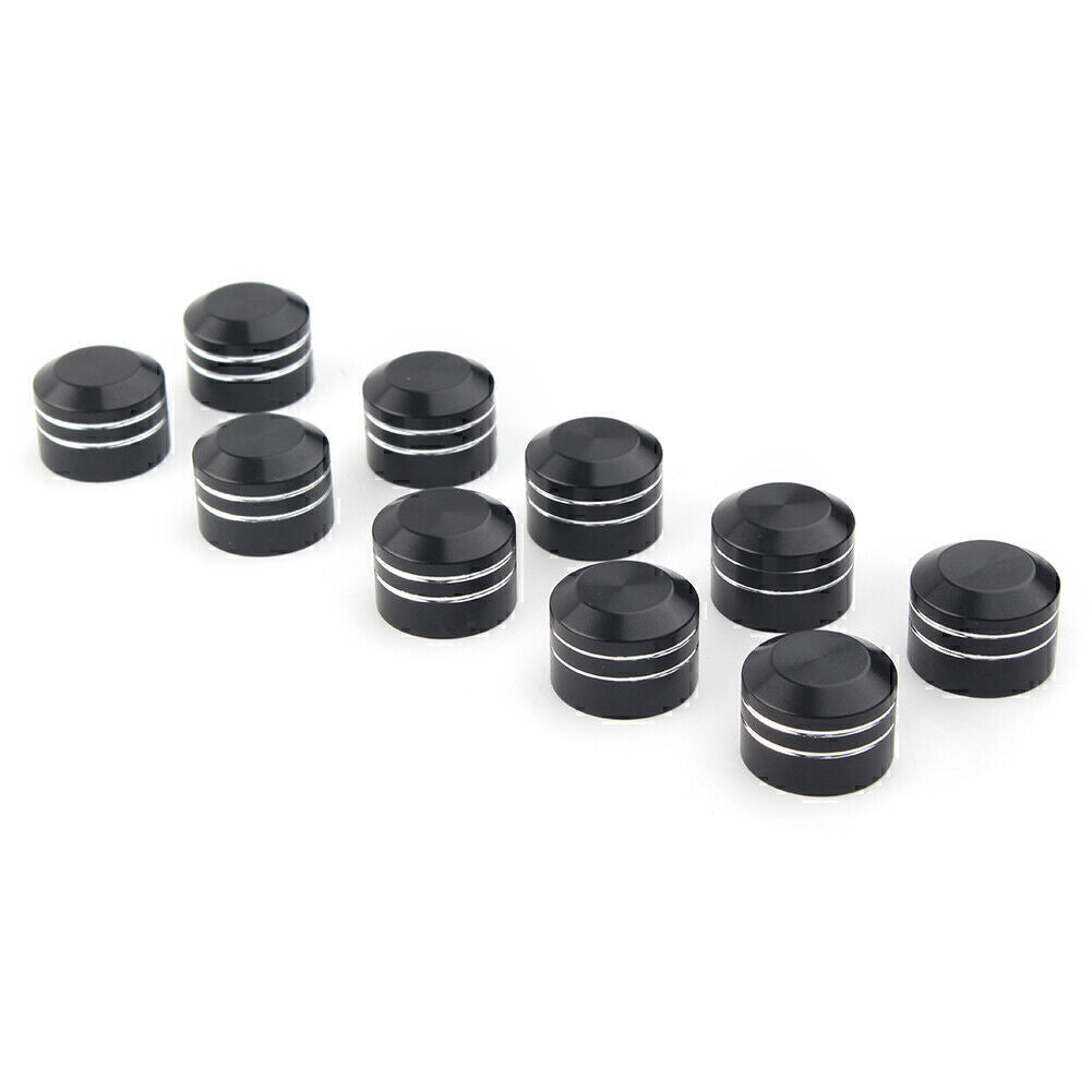 10X Black CNC Inner 9mm Motorcycle Bolt Topper Caps Cover Fit for Harley