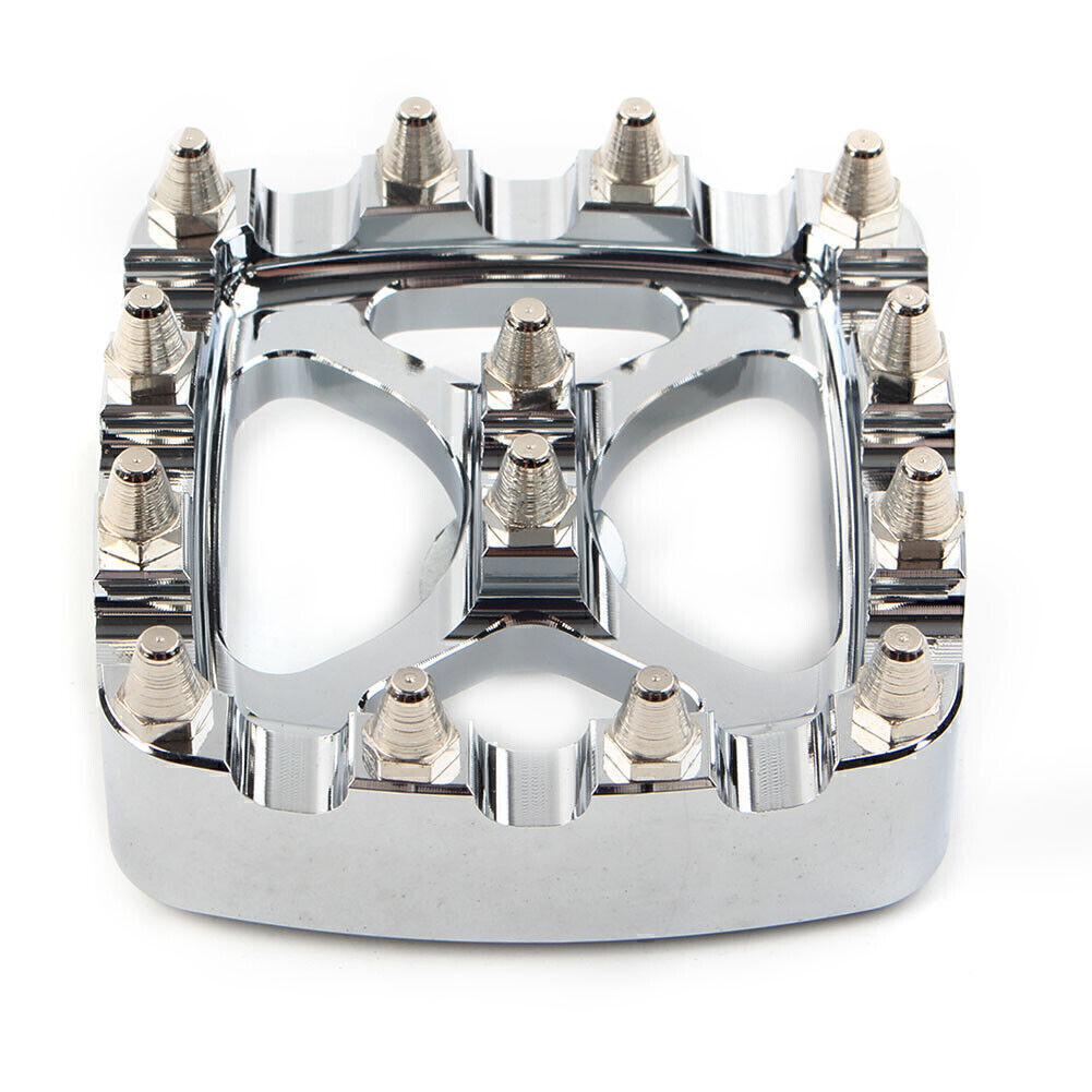 Fit for Harley Softail Dyna Iron 883 MX Style Brake Pedal Pad Cover Anti-Skid Chrome