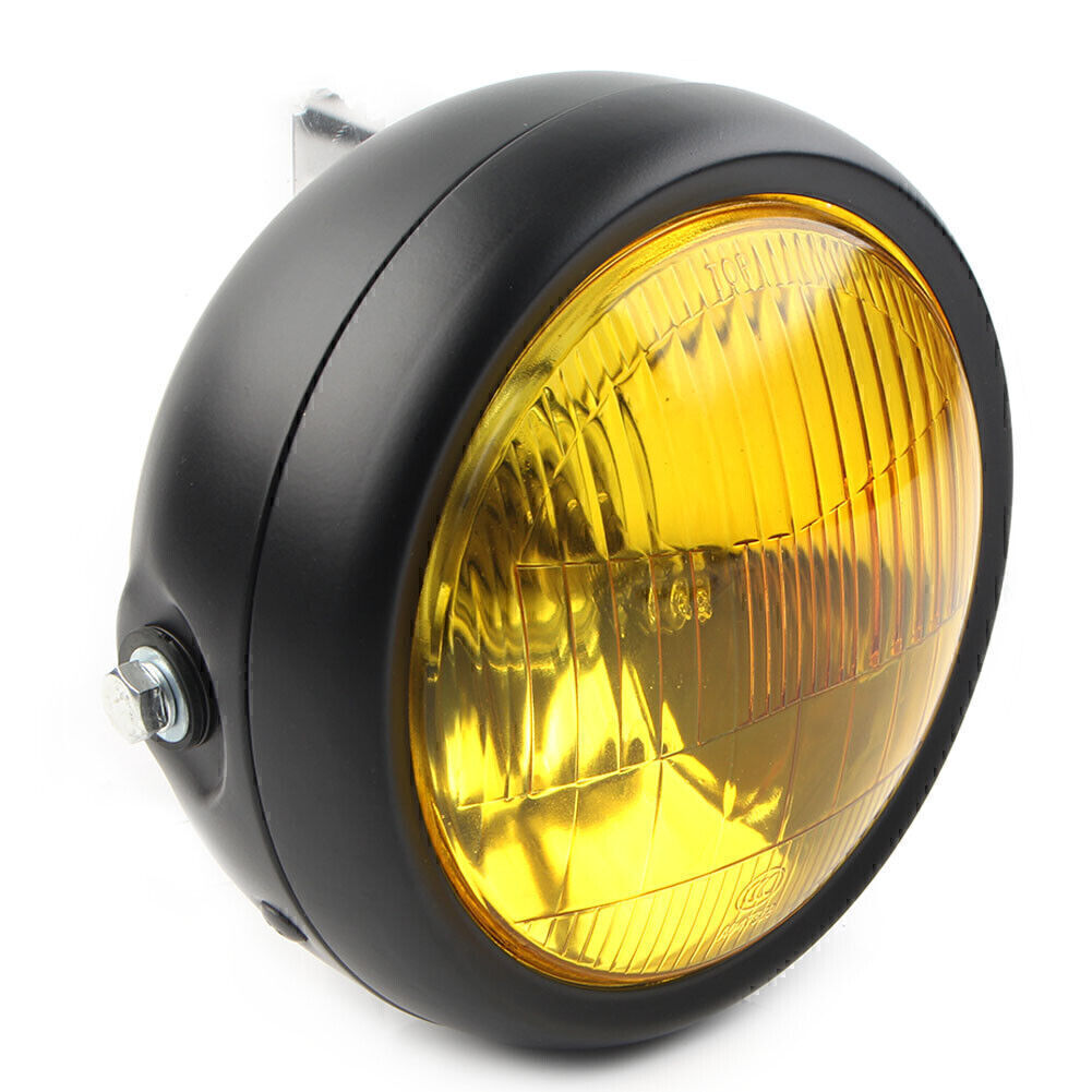 for Harley Dyna FXDL Softai Sportster 5.75 Retro Headlight Yellow Motorcycle