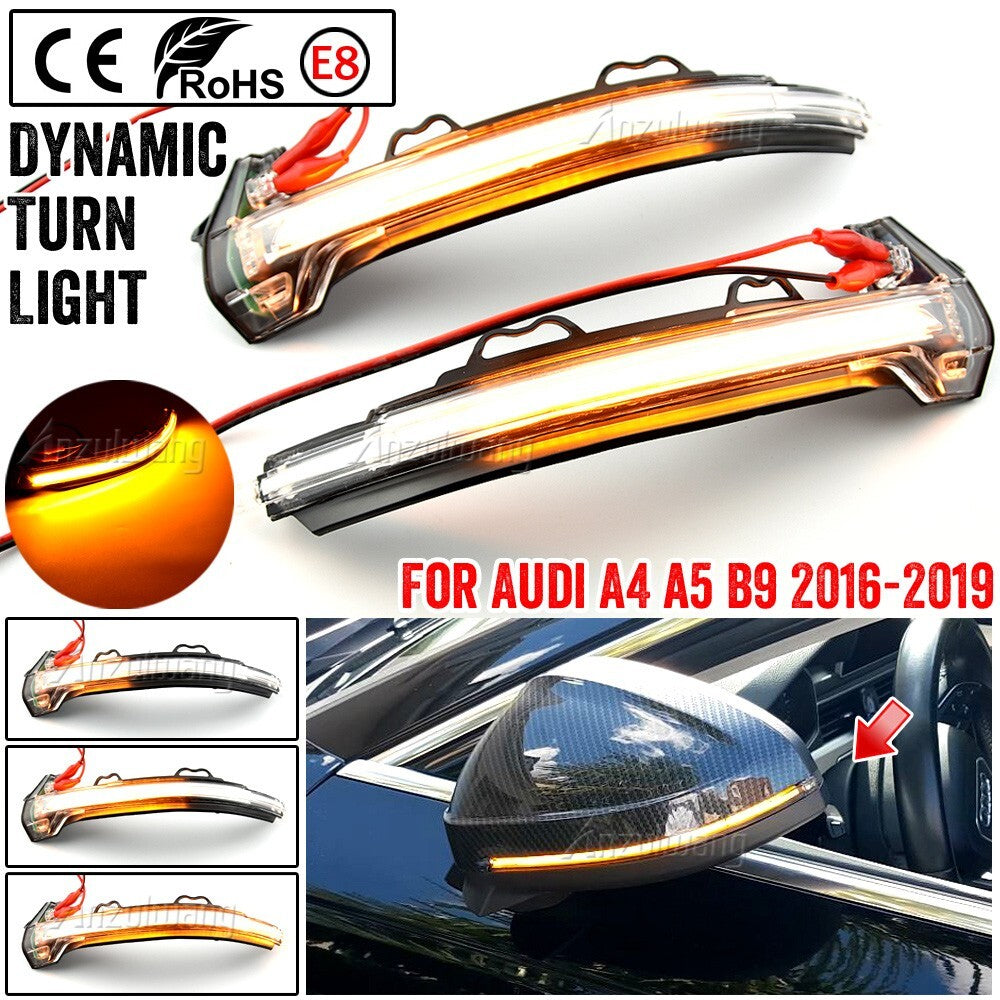 Dynamic LED Mirror Turn Signal Light Indicator for Audi A4 B9 A5/S5/RS5 Sportbac