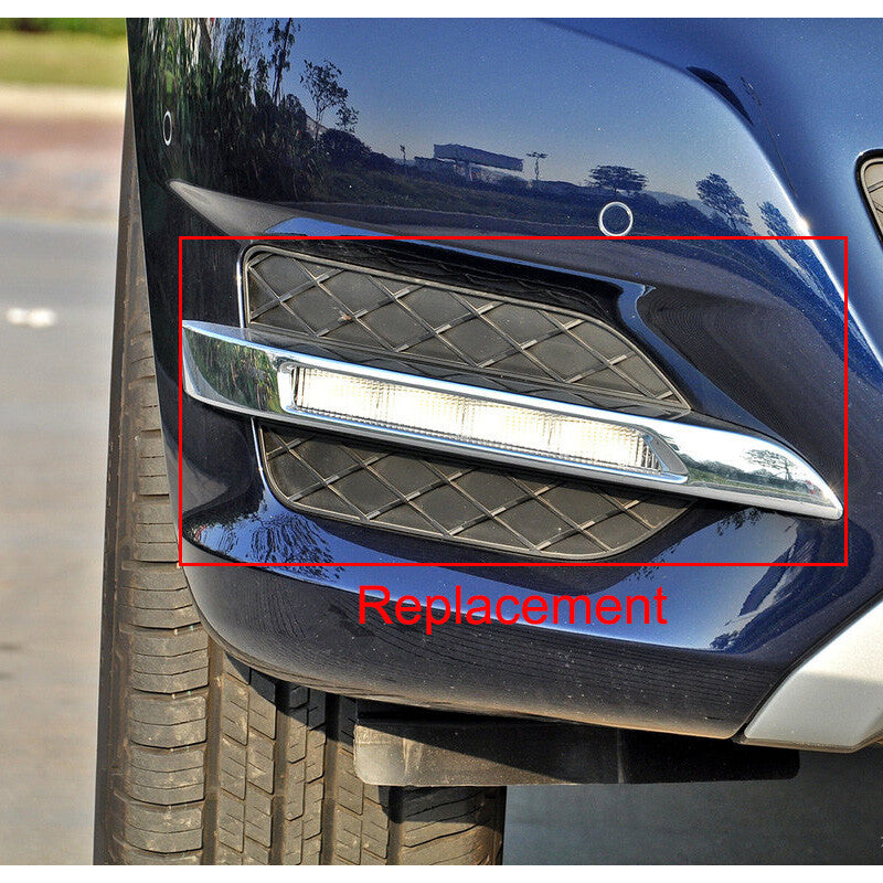 Set of 6Pcs L + R Front Fog Light Grille Trim Cover For 2013-15 for Benz X204 GLK350