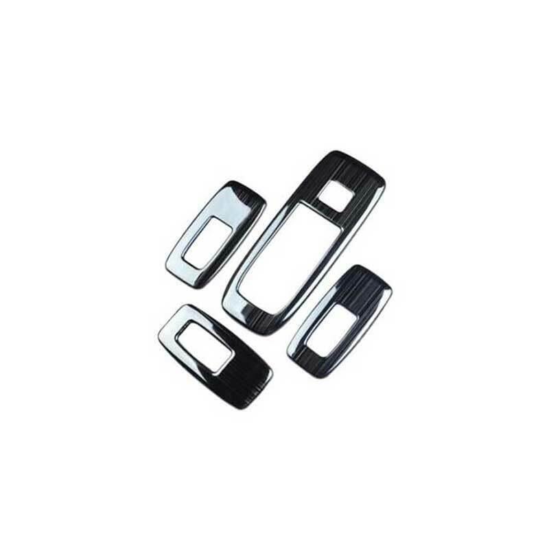 for Ford Ranger 2015-2022 Black Titanium Window Lock Lift Panel Trim Frame 4PCS