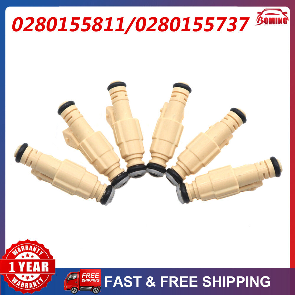 New 6x 0280155811 Fuel Injectors for Buick for Pontiac for Chevrolet 3.8L V6 0280155737