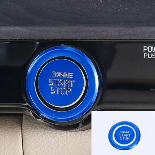 for Kia Carnival 2022-2023 Blue One-Button Start Switch Cover Trim 2P Aluminum