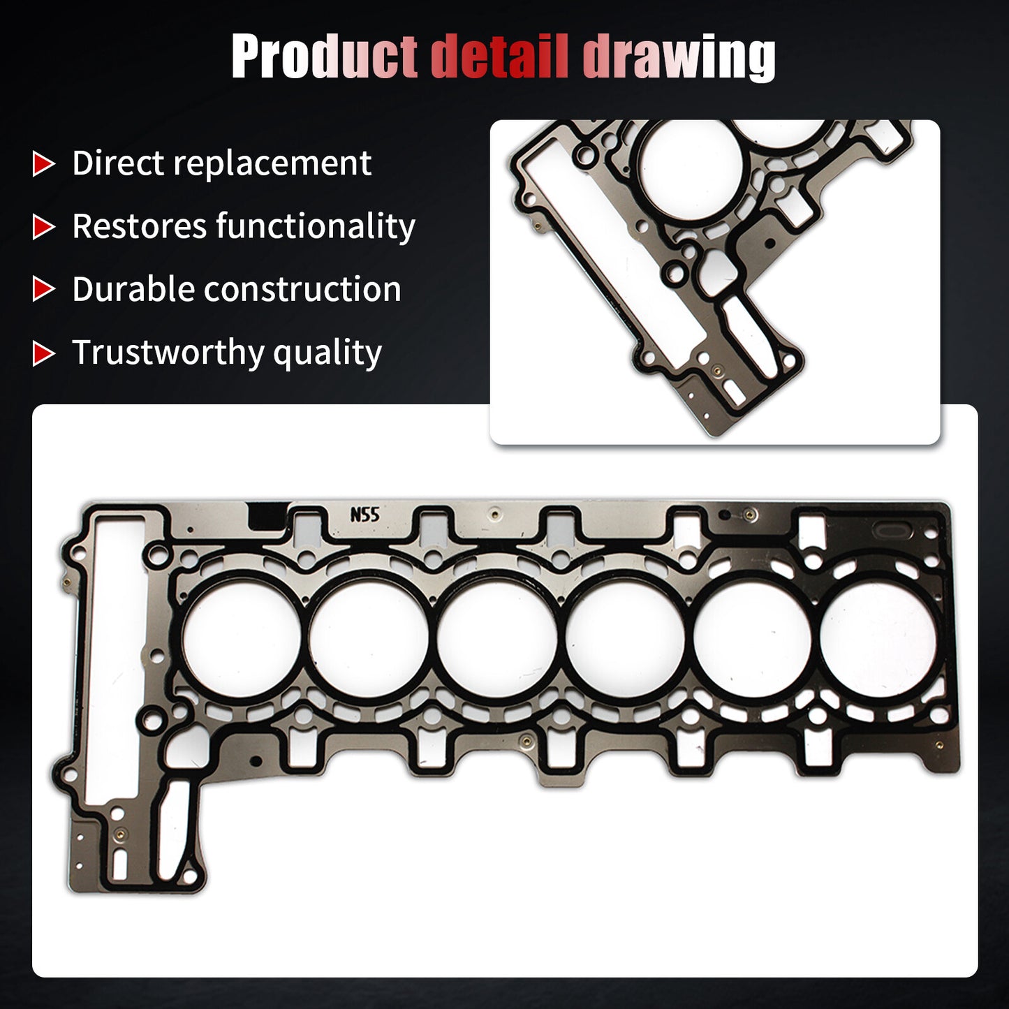 Head Gasket For 2011-2016 for BMW 435i 535i 640i M235i X3 X4 X5 X6 3.0L 7599212