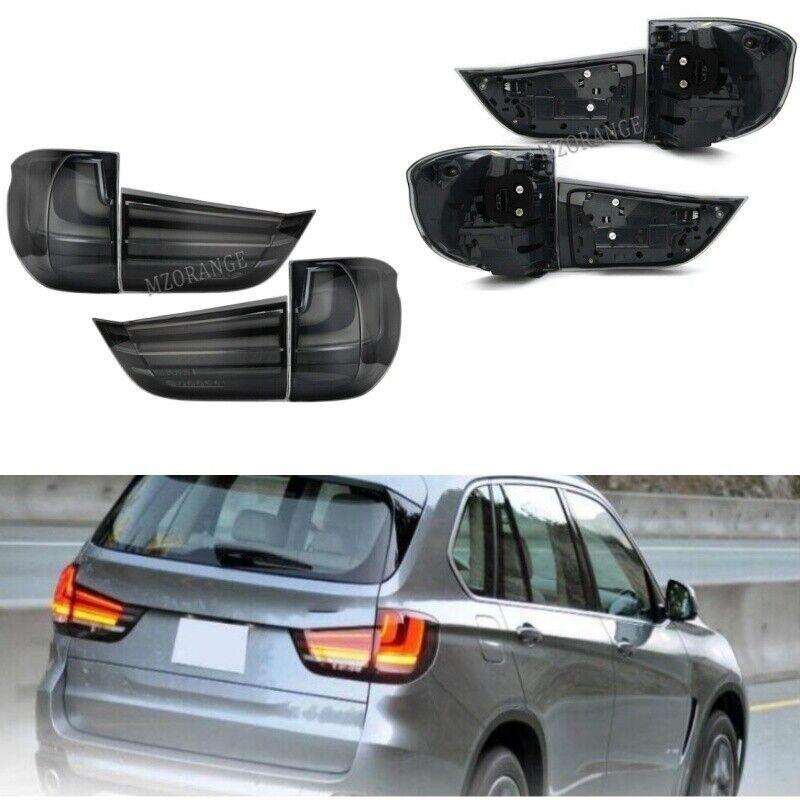FITS For 2014-2018 for BMW for X5 F15 Rear Brake Lamp LH+RH Black Smoked LED Tail Lights