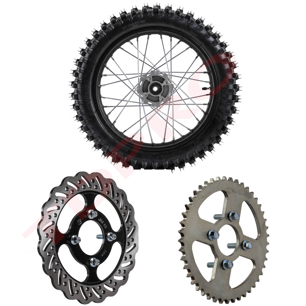 16-inch rear wheel, 90/100-16 tire, rim assembly, disc sprocket for Pit Dirt bicycles CRF