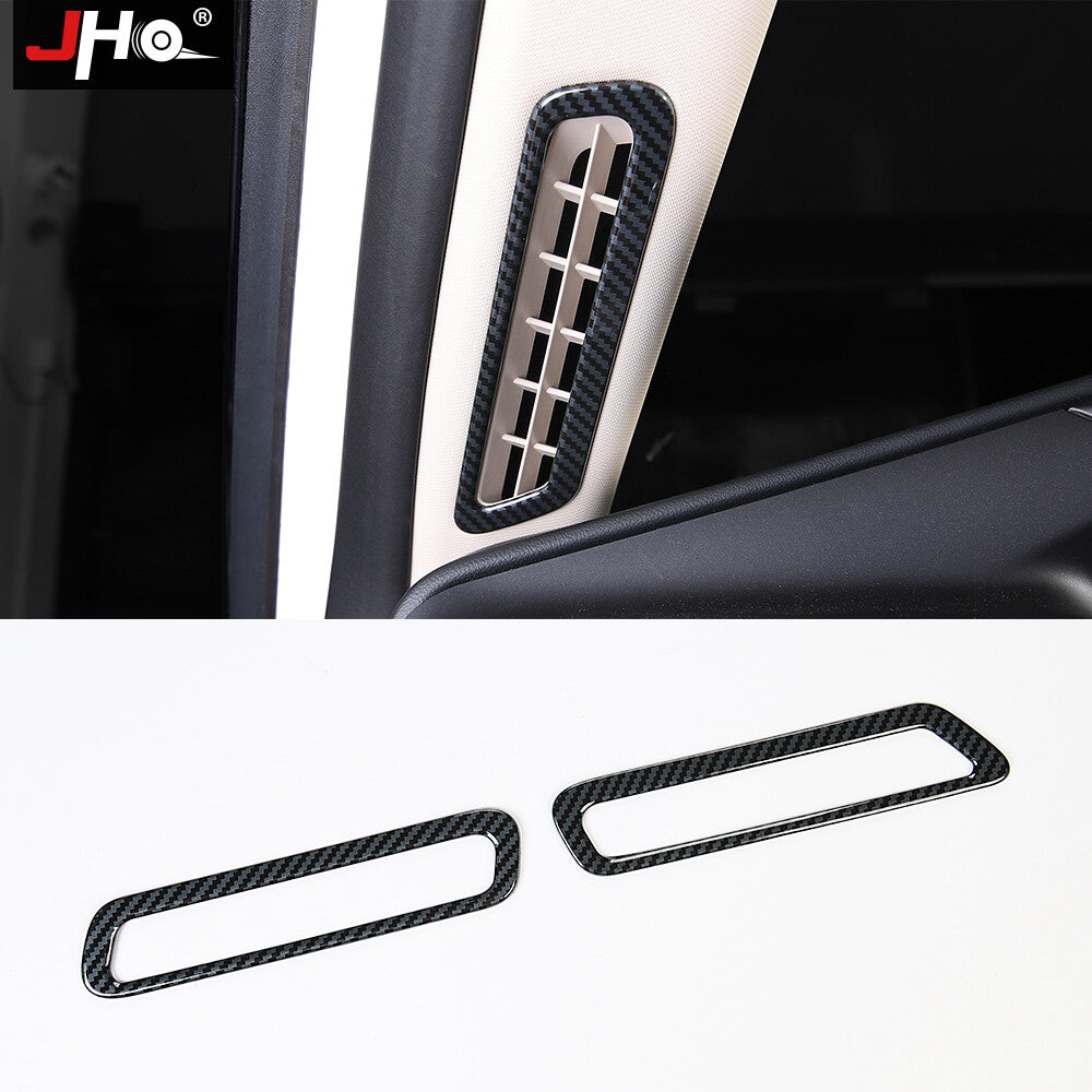 for Ford Explorer 2020-2022 Carbon Fiber A Post Air Outlet Vent Cover Trim Black