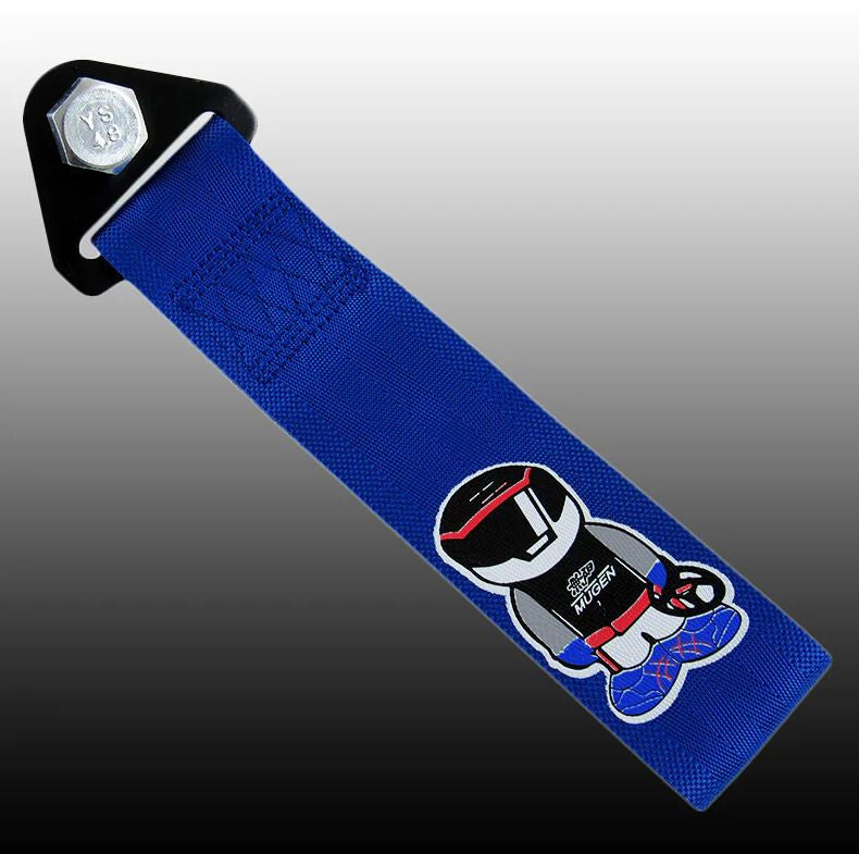 Car tow truck front cover boot rear bumper tow hook blue for Nissan Mugen
