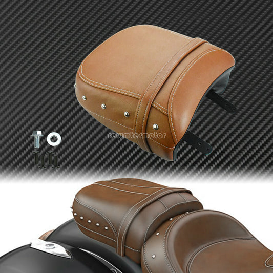 Brown Rear Passenger for Seat Pillion Pad Fit For Indian Chief Dark Horse Roadmaster