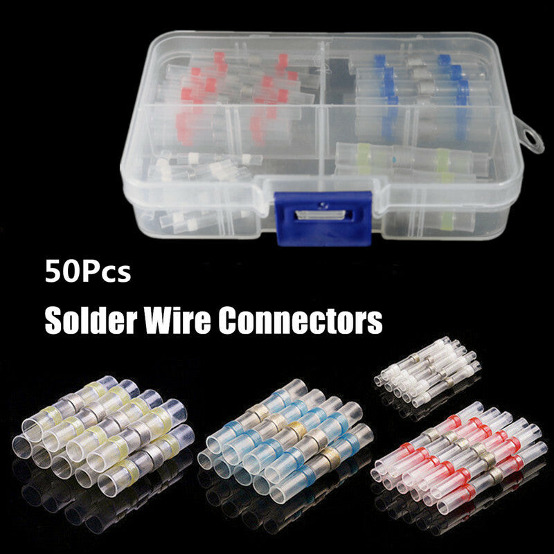 Car Cable Solder Seal Sleeves Heat Shrink Wire Connectors Splice Tinned Terminal