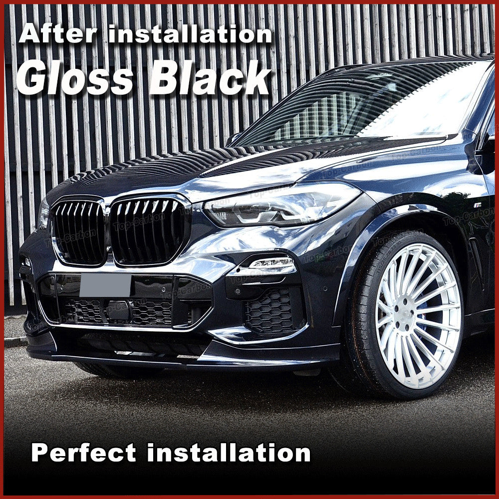 Fit for BMW X5 G05 M-SPORT 2019-2022 Gloss Black Front Bumper Lip Chin Spoiler