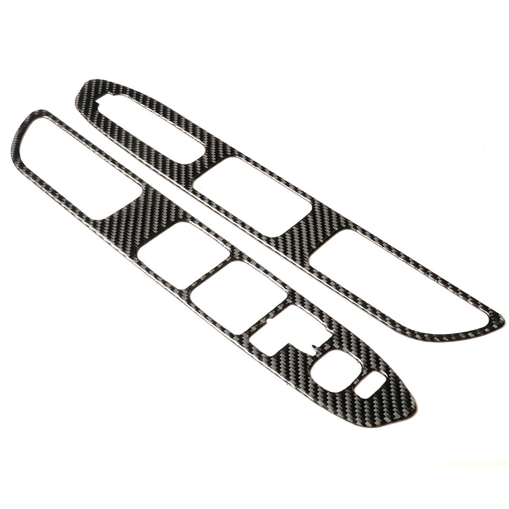 Carbon Fiber Front Window Switch Panel Trim Cover for Subaru Forester 2005-2008