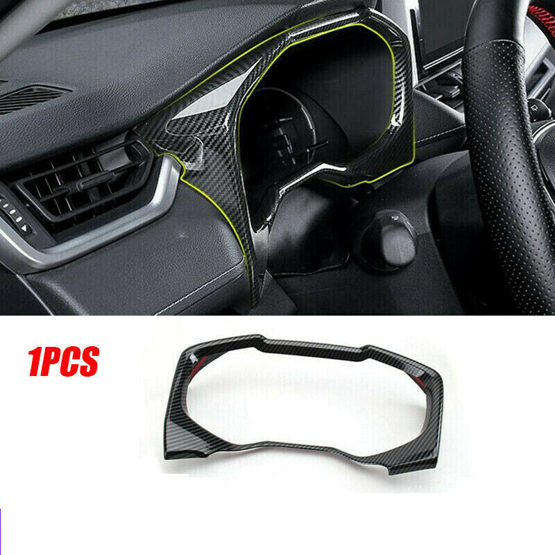 for Toyota RAV4 2019-2024 Carbon Fiber Inner Dashboard Frame Cover ABS Decorate