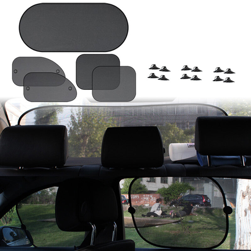 5PCS Car Sun Shade Side Window Screen Sun Shade Mesh Cover Windshield Sunshade
