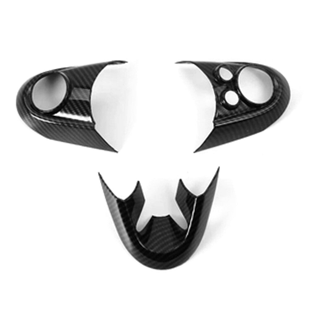Steering Wheel Decor Frame Cover Trim for BMW for MINI Cooper F55 F56 Carbon Fiber