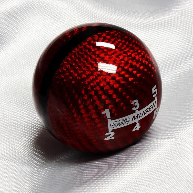 5-speed Mugen car shifter, red carbon fiber, 1.50 thread pattern, suitable for Toyota .