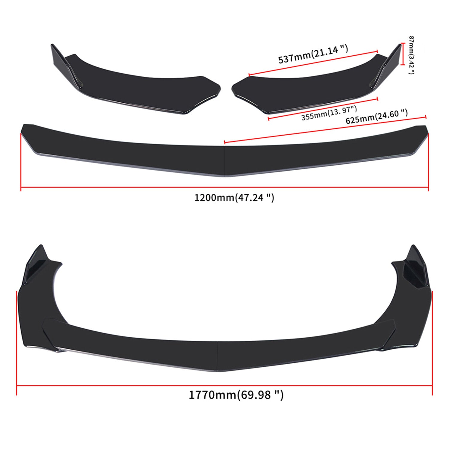 4 General Motors front bumper lip boilers suitable for BMW for GMC , for Honda for Civic , for Mercedes-Benz , for Mazda