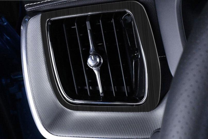 Black Titanium Left And Right Air Outlet Vent Trim Fit for Volvo XC60 2018-2023