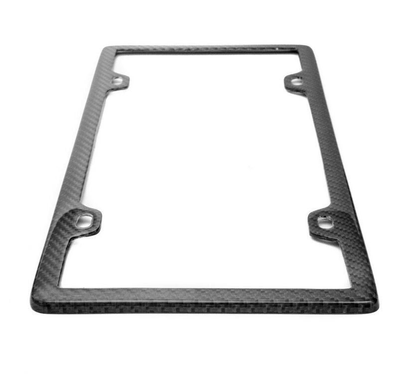Car license plate frame cover cap trunk ultra-thin black carbon suitable for Ram