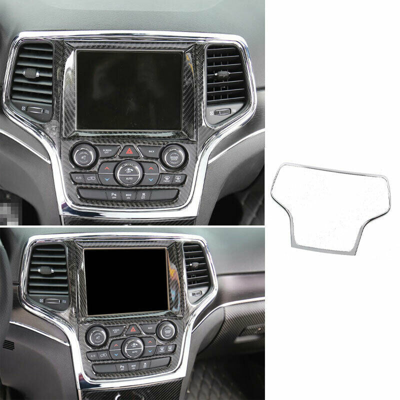 for Jeep Grand Cherokee 2014-20 Chrome Interior Console Navigation AC Frame Trim