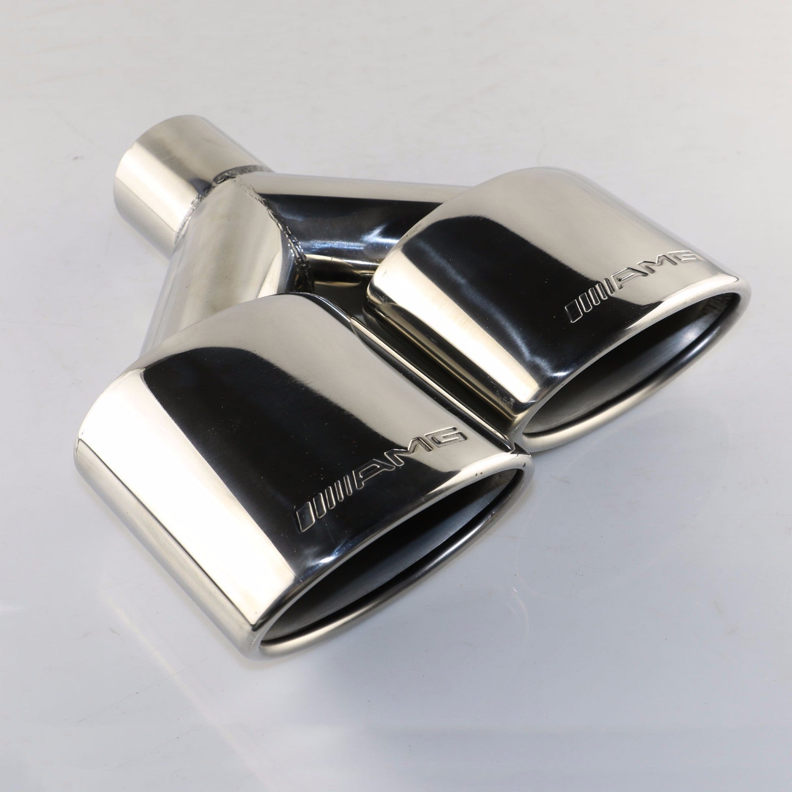 Right 2.1'' AMG Dual Universal Stainless Steel Oval Exhaust Tip for Benz c300