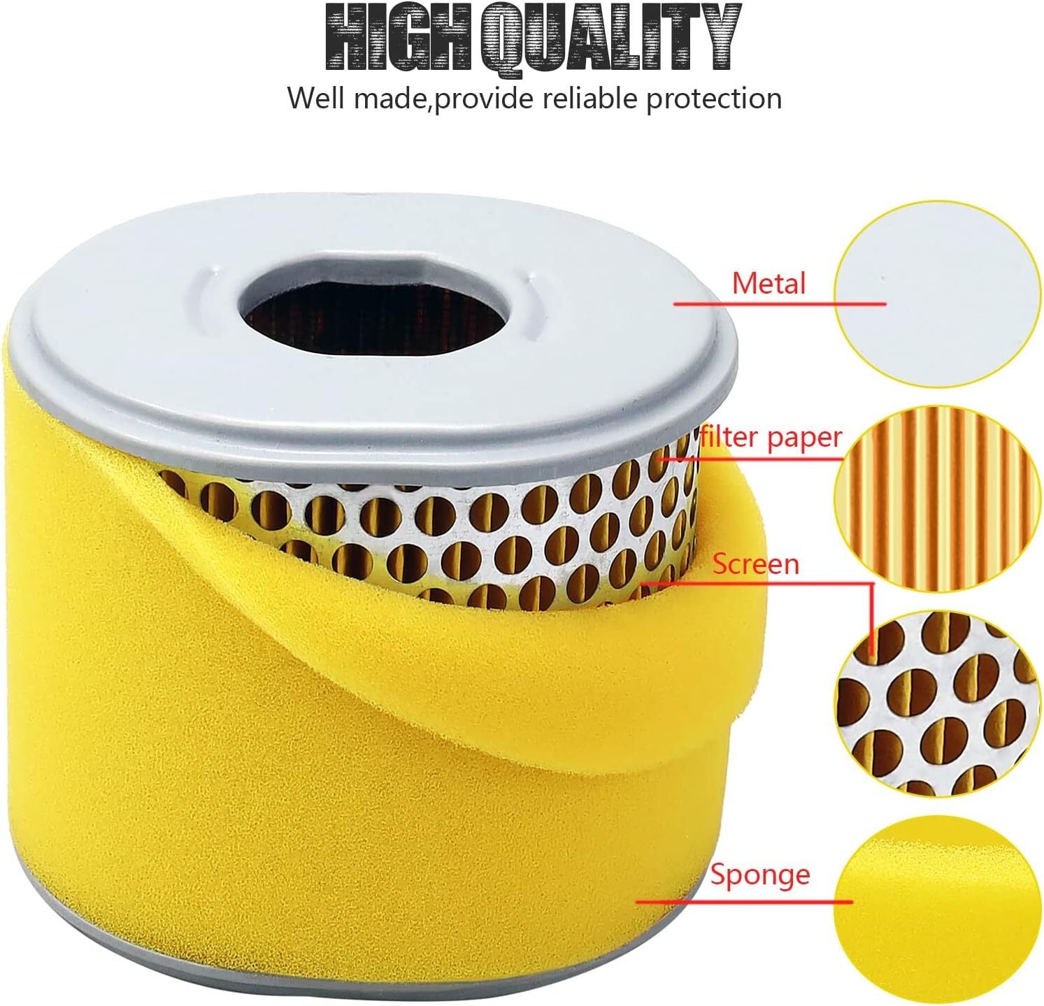 Air Filter Combo 17210-ZE3-505 Replaces for Honda GX340 GX390 17210-ZE3-010