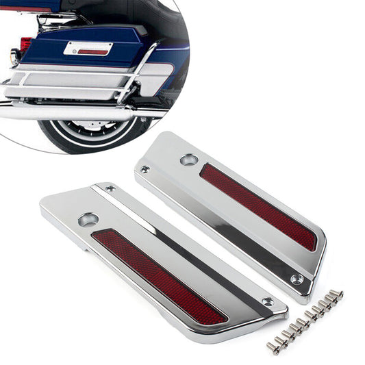 Satteltaschen-Verschlussplattenabdeckung f¨¹r for Harley Touring 1993-2013 Chrom