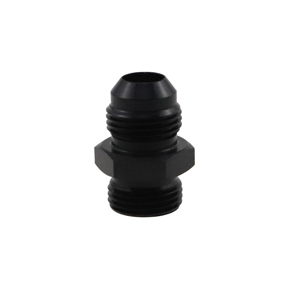 2-Pack ORB-8 O-ring Boss AN8 8AN to AN8 8AN Male Adapter Accessories - Black Aluminum