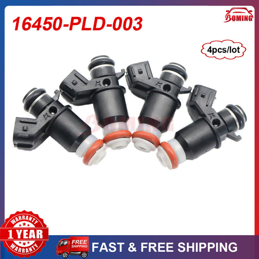 4PCS NEW 16450-PLD-003 Fuel Injectors Fit For 2001-2005 for Honda for Civic for Acura EL1.7L