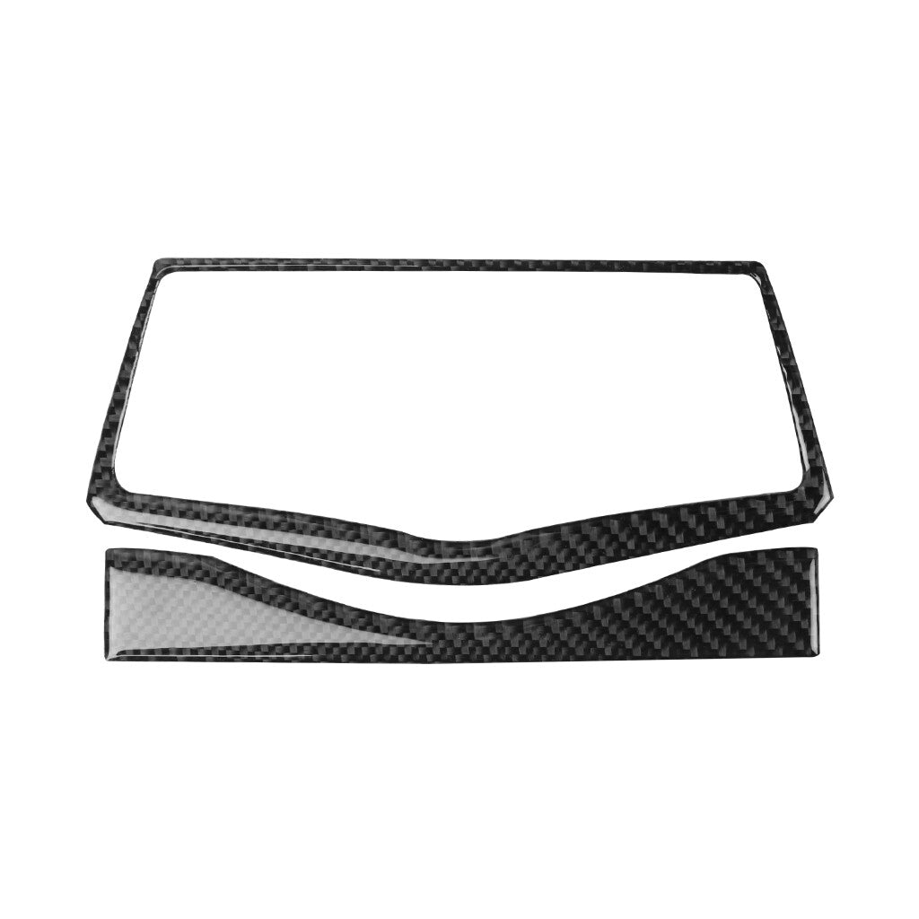 1 Set for Nissan 370Z 2009-2020 Carbon Fiber Navigation Decoration Cover Trim