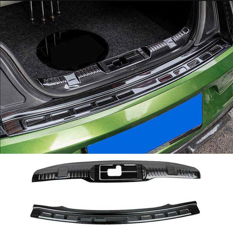 Rear Bumper Sill Plate Protector 4PCS for Ford for Mustang 2015-2021 Black Titanium