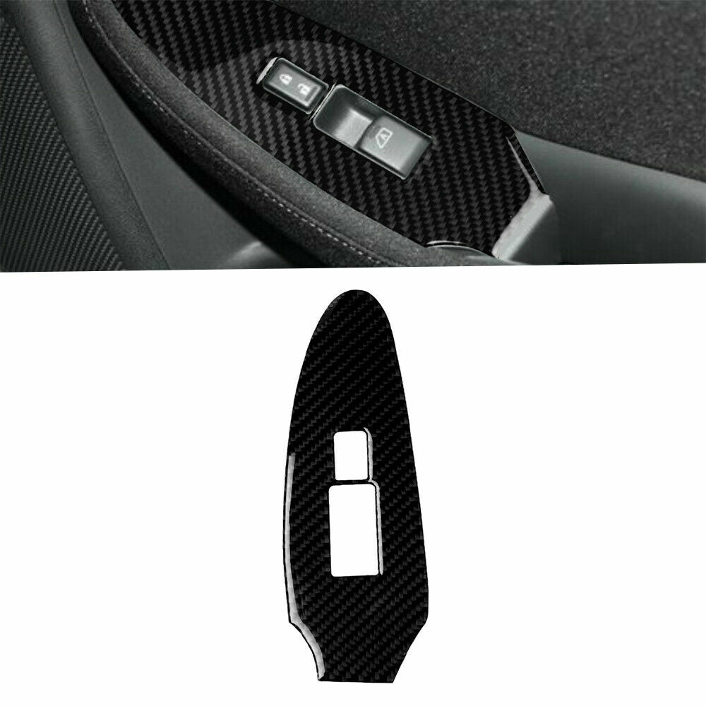 Carbon Fiber Window Lift Switch Button Cover Fit for Nissan 370Z 2009-20