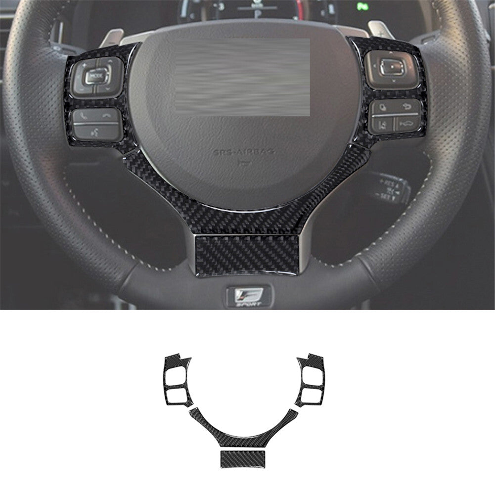 Carbon Fiber Steering Wheel Cover Trim for Lexus RC300 350 200T 2015-2020 Type B