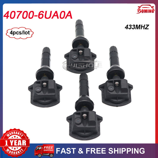 40700-6UA0A new 4-Piece Tire Pressure Sensor Monitor (TPMS) for Nissan 433MHz