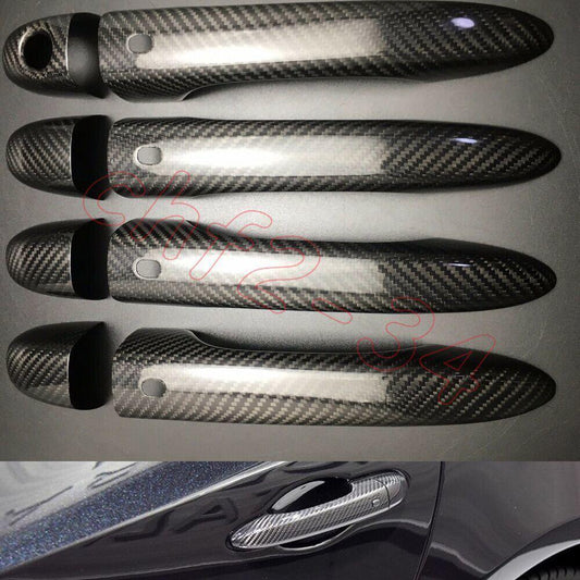 8PCS Real Carbon Fiber Door Handle Cover Trim Fit for Maserati Ghibli 2013-2018