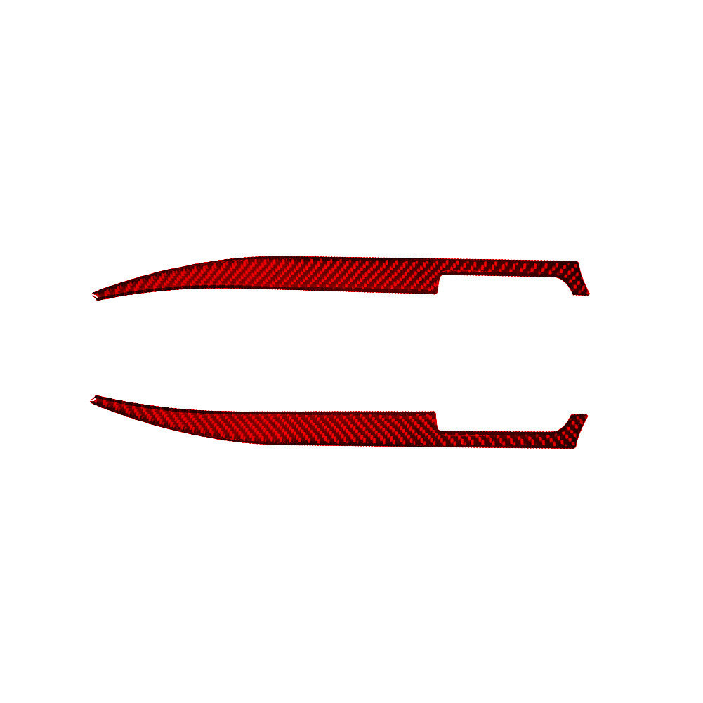 2Pcs Storage Side Cover Strips Carbon Fiber for CADILLAC CTS SPORT 2008-UP Red