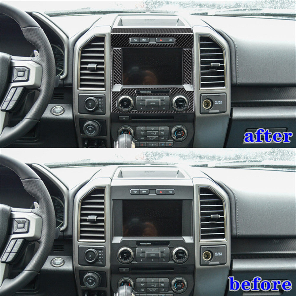 Carbon Interior 8 Display Screen Center Control Panel Trim Cover for Ford F-150