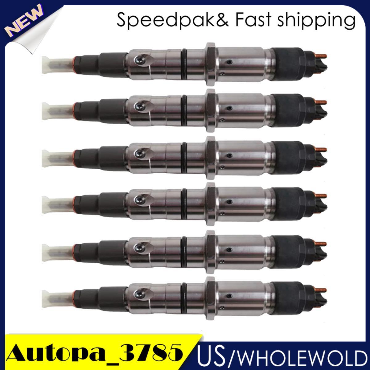 6Pcs Fuel Injector 5272937 0445120304 for ISLE8.9 Eu3 ISLe 340 30 ISLe