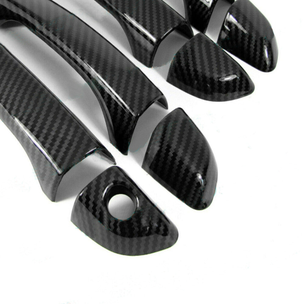 For 2018-2021 for Hyundai Accent Glossy Carbon Fiber Side Door Handle Covers Trims