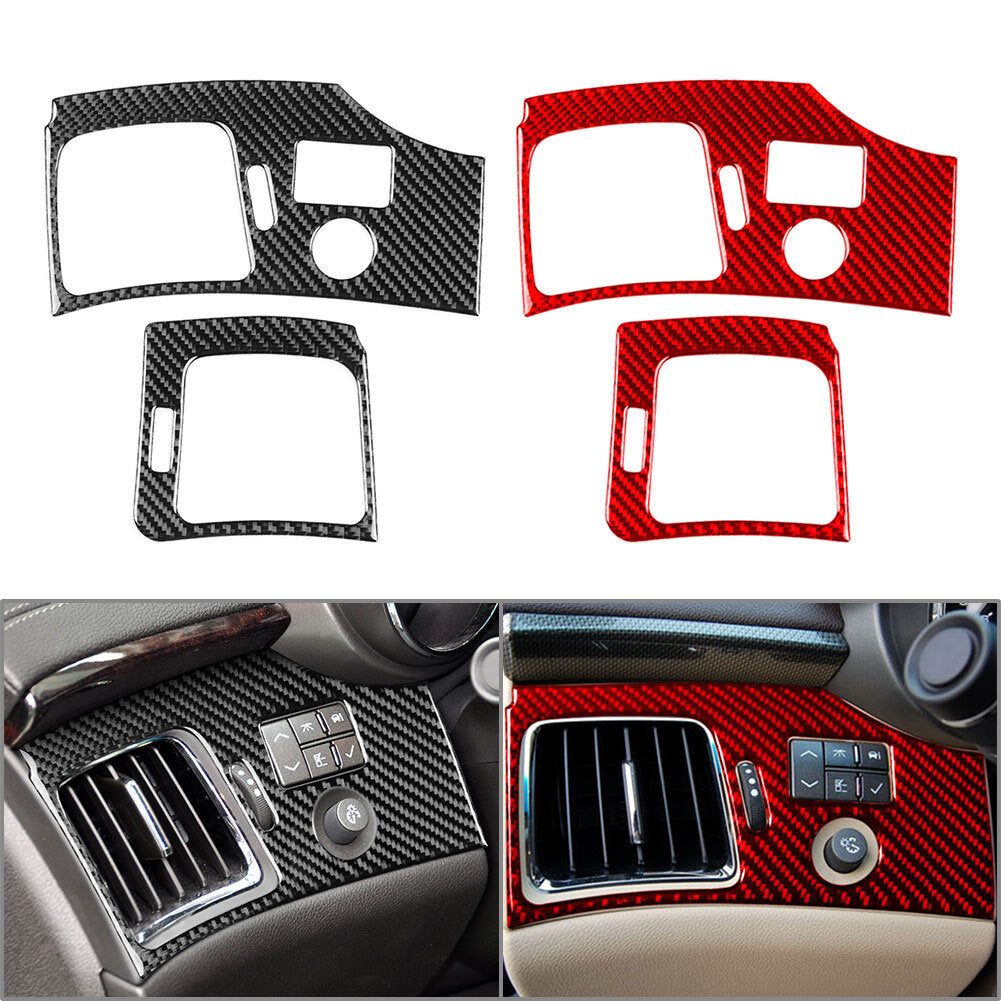 Carbon Fiber Interior Side Air Vent Cover Trim for Cadillac CTS 2008-2013
