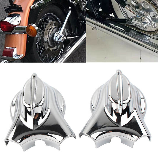 Rear Swingarm Axle Covers Kit Fit for Harley Heritage Softail 2008-2017 Silver