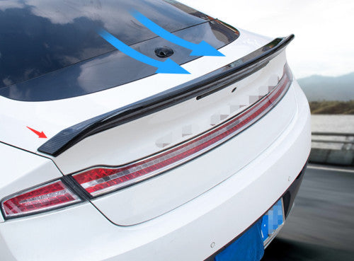 for Lincoln MKZ 2014-2020 Carbon Fiber Rear Spoiler Tailgate Trunk Lip Wing Bar