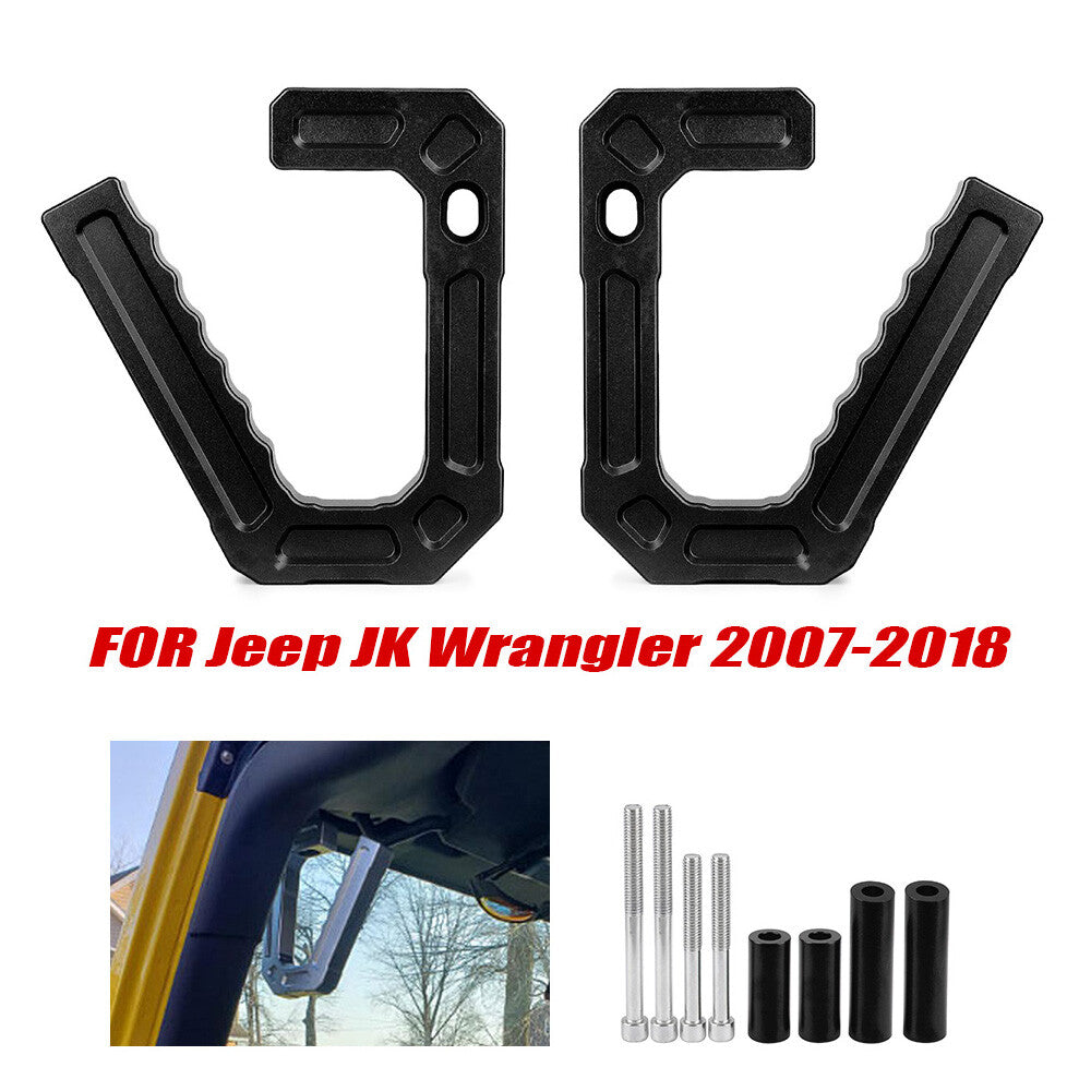 Aluminum FrontRear Grab Handles Grip Handles Kit for 2007-2018 for Jeep for Wrangler JK