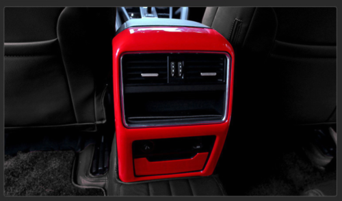 for Porsche for Cayenne 19-2023 Red Rear Air Outlet Vent Anti-Kick Panel Trim Cover