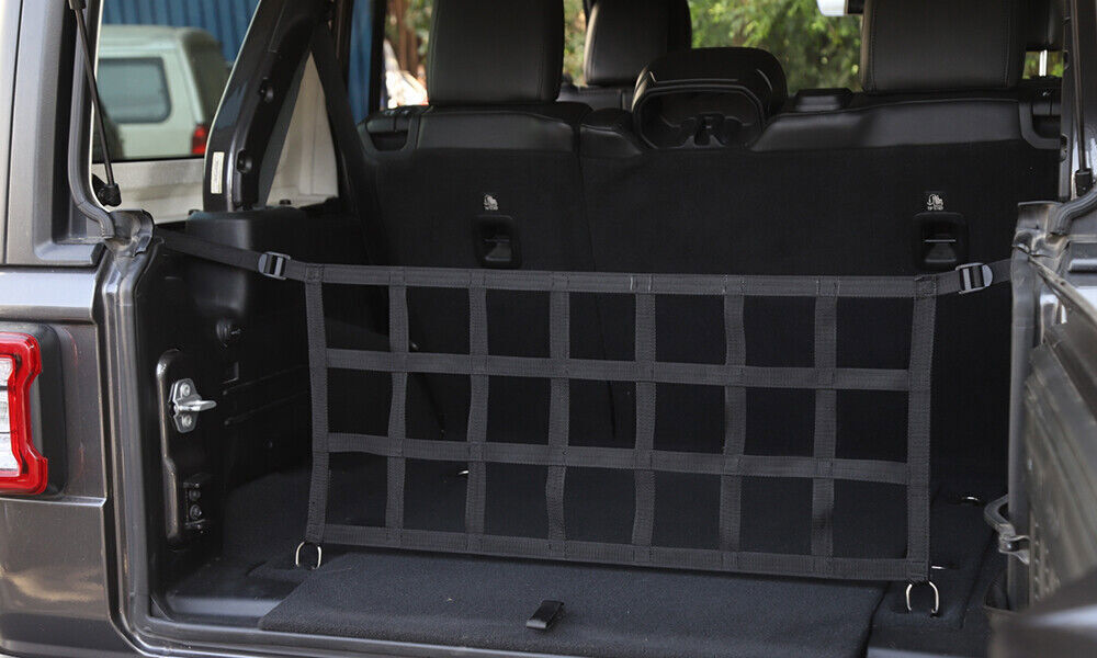 Rear Trunk Cargo Shielded Isolation Net Cover Trim for Jeep for Wrangler JL2018+ JK
